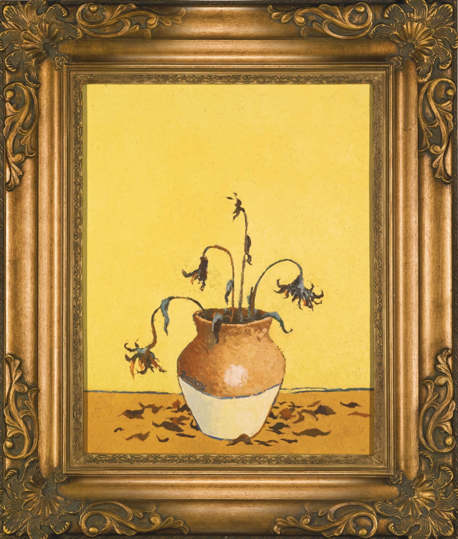 ガソリンスタンドのひまわり バンクシー オークション