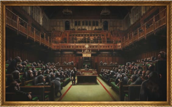 退化した議会 バンクシー オークション