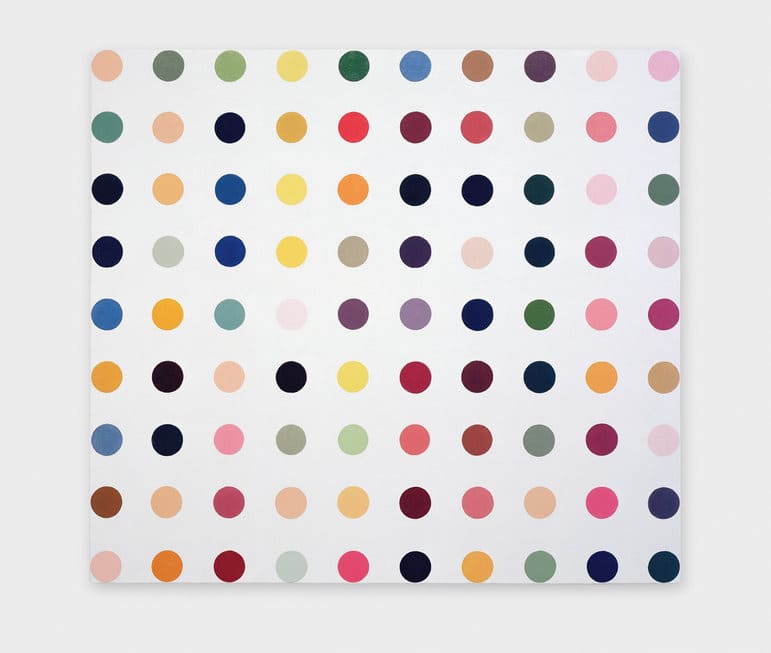 スポットペインティングシリーズ ダミアンハーストの作品